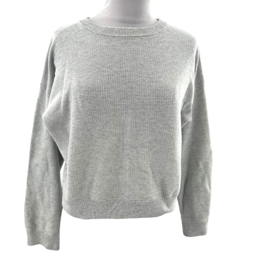 Vince crewneck 100% cotton knit sweater gray sz M